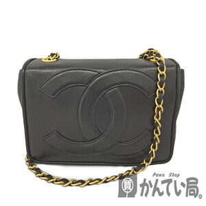 Chanel chain Shoulder Bag lambskin Coco logo black crossbody